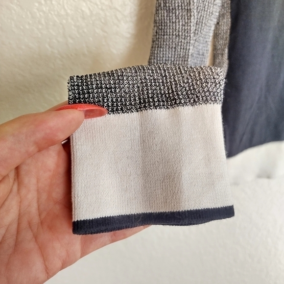 Rag & Bone Ainsley Gray Black Knit V-Neck Long Sleeve Sweater sz Xs - Picture 5 of 9